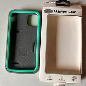 Stylish Gray and Green Case for iPhone 11